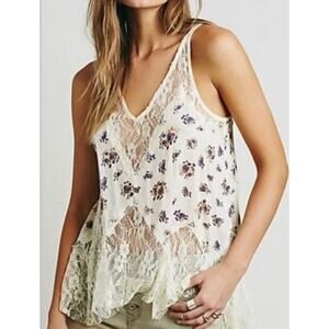 Free People Lace Cami Floral Tank - Size S/P